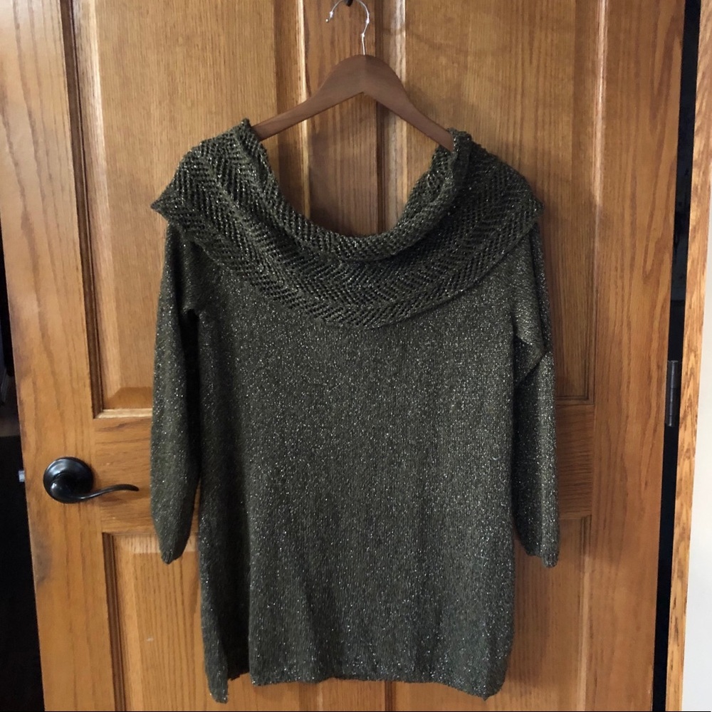 Women’s Chico’s Off Shoulder Sweater Green